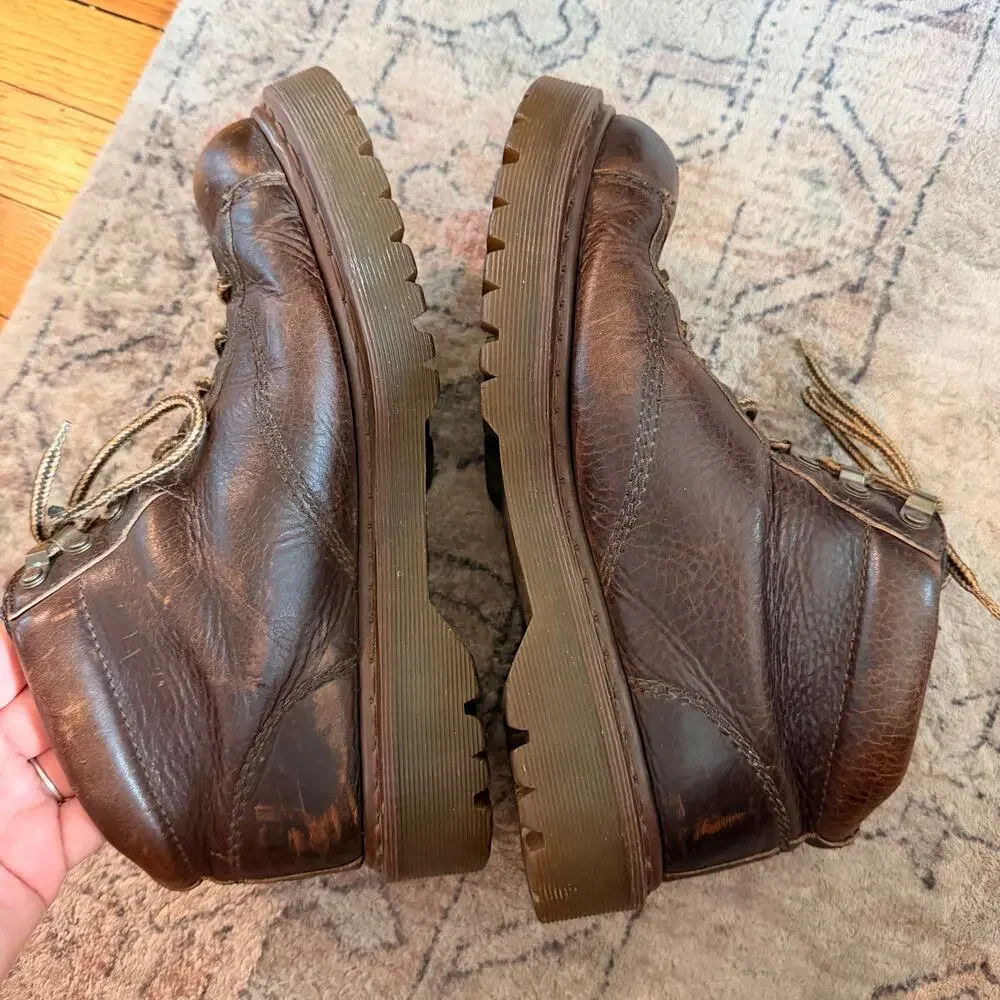 VTG Dr. Marten's 8287 MADE IN ENGLAND Chunky Brown Leather Boots MEN SZ 9 Grunge